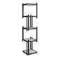 Glam Style Open Bookshelf Vertical Shelf Bookcase for Home Office 11.8"L x 11.8"W x 54.3"H Black Clearhalo 'Bookcases' 'furn' 'furn_bookcases' 'Furniture' 'furniture_bookcases' 'Office Furniture' 4887574