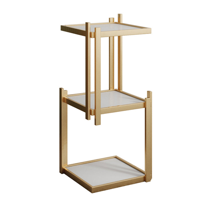 Glam Style Open Bookshelf Vertical Shelf Bookcase for Home Office 11.8"L x 11.8"W x 29.1"H Gold Clearhalo 'Bookcases' 'furn' 'furn_bookcases' 'Furniture' 'furniture_bookcases' 'Office Furniture' 4887575