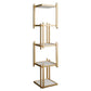 Glam Style Open Bookshelf Vertical Shelf Bookcase for Home Office 11.8"L x 11.8"W x 54.3"H Gold Clearhalo 'Bookcases' 'furn' 'furn_bookcases' 'Furniture' 'furniture_bookcases' 'Office Furniture' 4887579