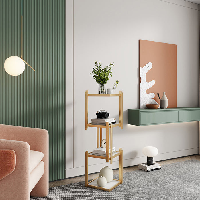 Glam Style Open Bookshelf Vertical Shelf Bookcase for Home Office Clearhalo 'Bookcases' 'furn' 'furn_bookcases' 'Furniture' 'furniture_bookcases' 'Office Furniture' 4887586