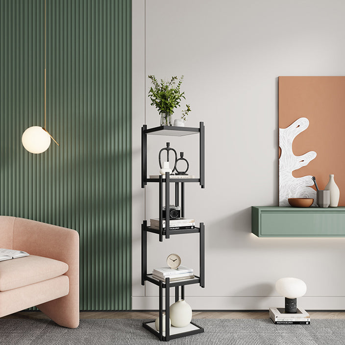 Glam Style Open Bookshelf Vertical Shelf Bookcase for Home Office Clearhalo 'Bookcases' 'furn' 'furn_bookcases' 'Furniture' 'furniture_bookcases' 'Office Furniture' 4887589