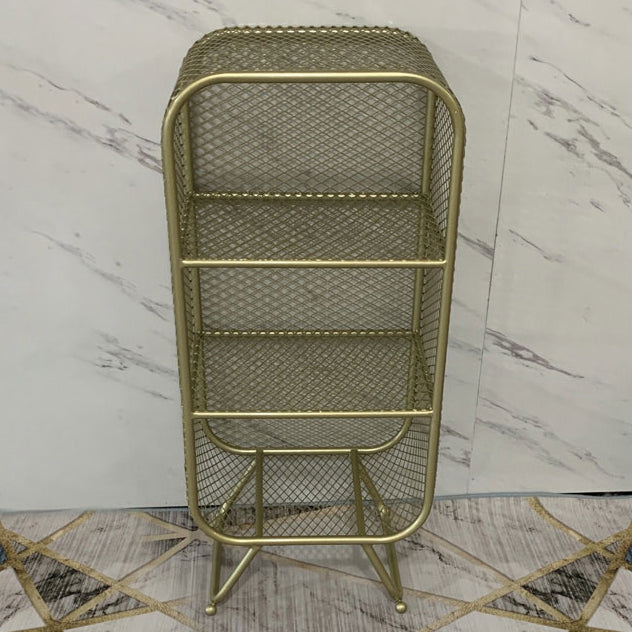 Glam Style Bookshelf Closed Back Bookcase forStudy Room Home Office 15.7"L x 11.8"W x 35.4"H Gold Clearhalo 'Bookcases' 'furn' 'furn_bookcases' 'Furniture' 'furniture_bookcases' 'Office Furniture' 4887594