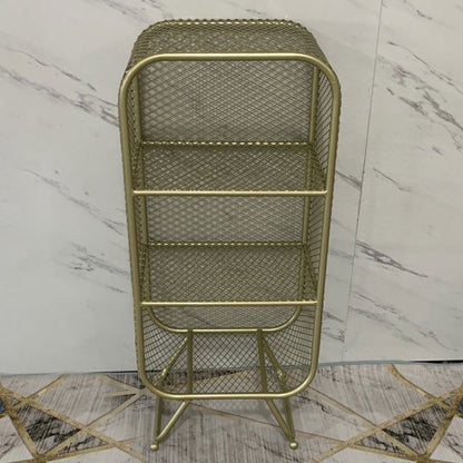 Glam Style Bookshelf Closed Back Bookcase forStudy Room Home Office 15.7"L x 11.8"W x 35.4"H Gold Clearhalo 'Bookcases' 'furn' 'furn_bookcases' 'Furniture' 'furniture_bookcases' 'Office Furniture' 4887594