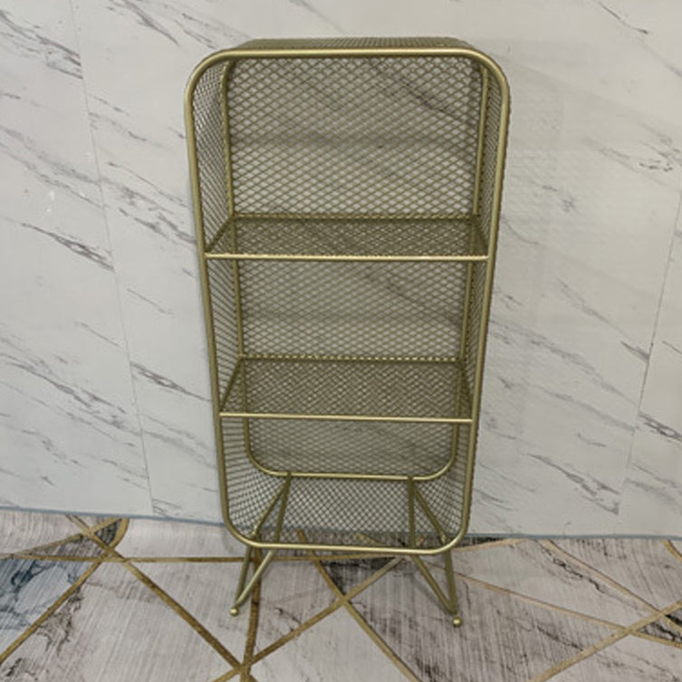 Glam Style Bookshelf Closed Back Bookcase forStudy Room Home Office 20.9"L x 11.8"W x 47.2"H Gold Clearhalo 'Bookcases' 'furn' 'furn_bookcases' 'Furniture' 'furniture_bookcases' 'Office Furniture' 4887596