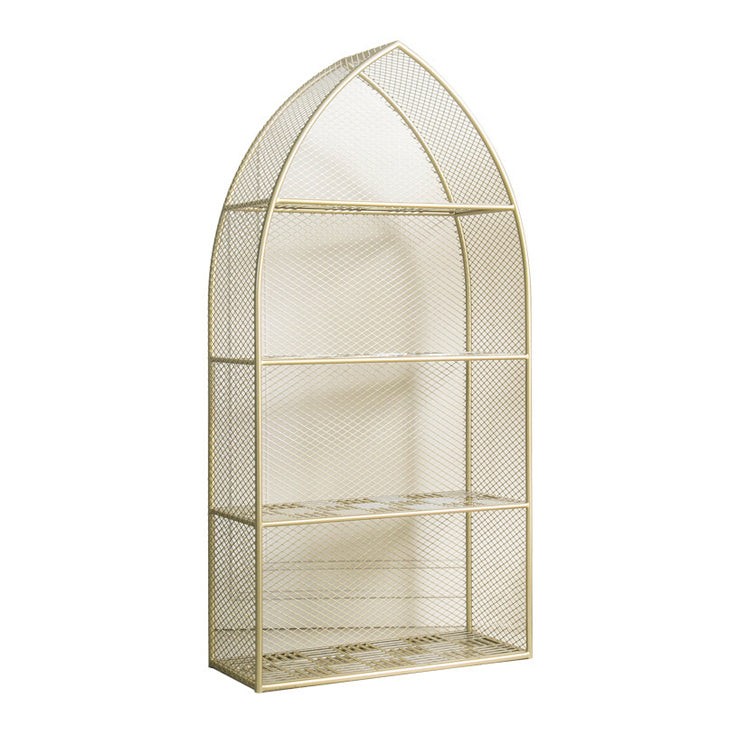 Glam Style Bookshelf Closed Back Bookcase forStudy Room Home Office Dark Gold Clearhalo 'Bookcases' 'furn' 'furn_bookcases' 'Furniture' 'furniture_bookcases' 'Office Furniture' 4887612