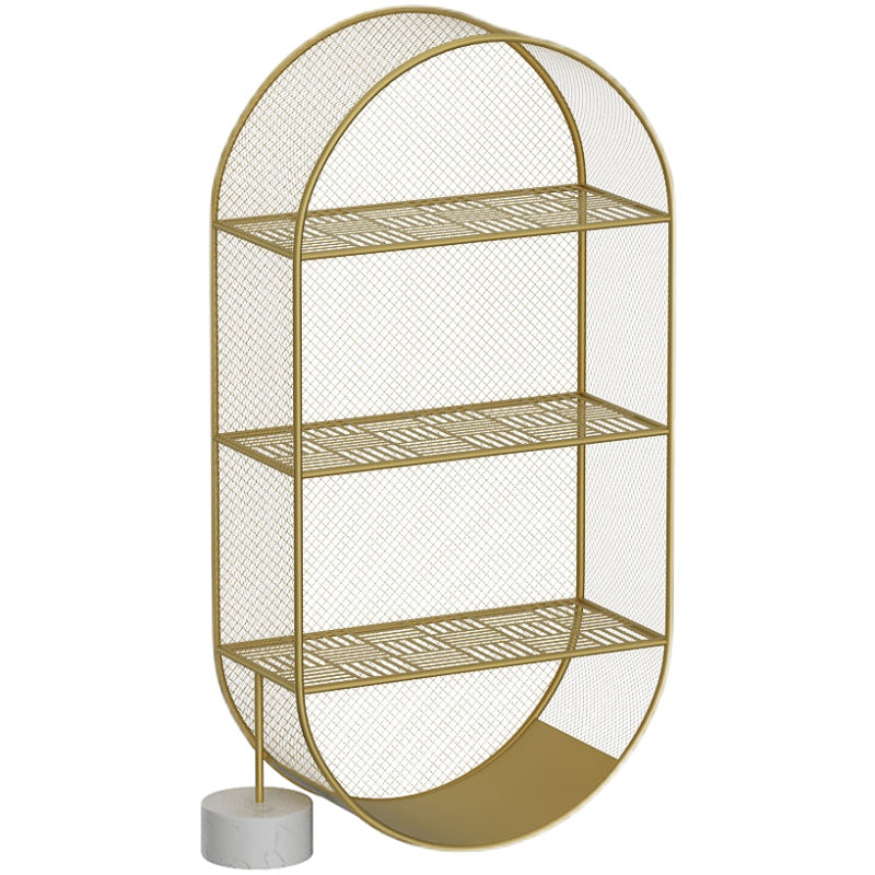 Glam Style Bookshelf Closed Back Bookcase forStudy Room Home Office 23.6"L x 11.8"W x 51.2"H Dark Gold Clearhalo 'Bookcases' 'furn' 'furn_bookcases' 'Furniture' 'furniture_bookcases' 'Office Furniture' 4887615