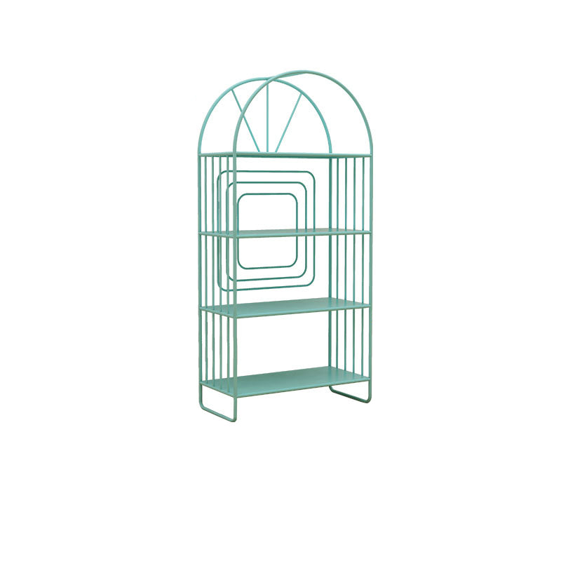 Open Back Bookshelf Scandinavian Style Bookcase for Home Office Study Room 24"L x 11"W x 51"H Green Clearhalo 'Bookcases' 'furn' 'furn_bookcases' 'Furniture' 'furniture_bookcases' 'Office Furniture' 4888157