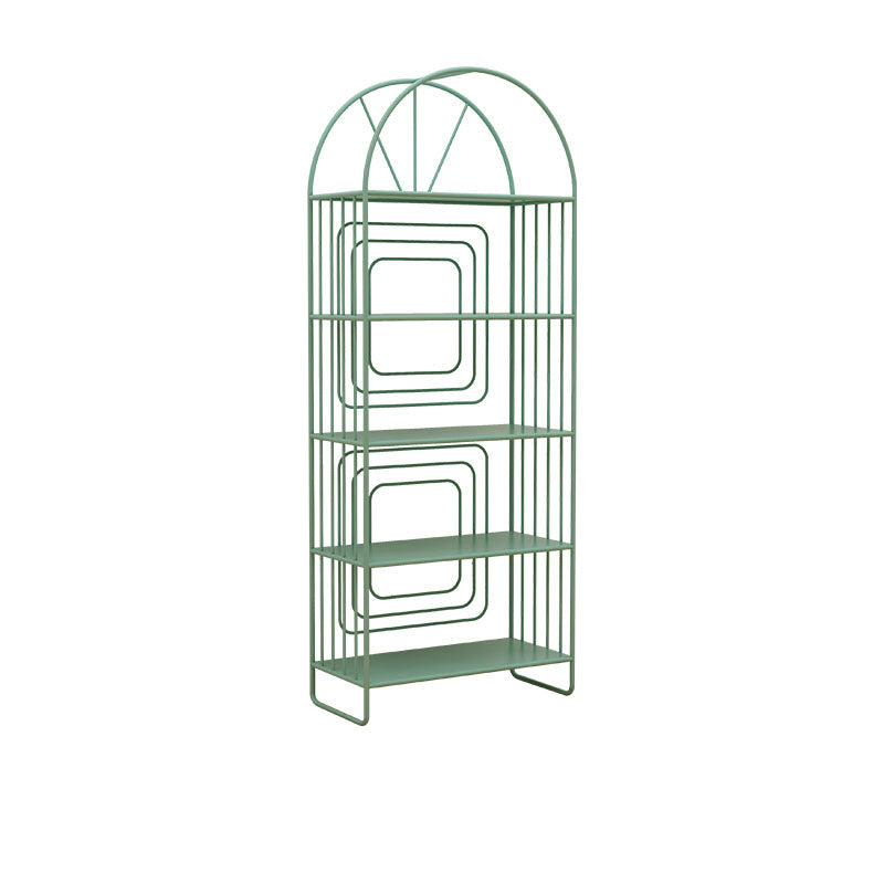 Open Back Bookshelf Scandinavian Style Bookcase for Home Office Study Room 23.6"L x 11"W x 63"H Blue Clearhalo 'Bookcases' 'furn' 'furn_bookcases' 'Furniture' 'furniture_bookcases' 'Office Furniture' 4888163