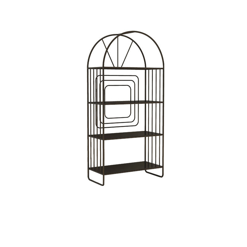 Open Back Bookshelf Scandinavian Style Bookcase for Home Office Study Room 24"L x 11"W x 51"H Black Clearhalo 'Bookcases' 'furn' 'furn_bookcases' 'Furniture' 'furniture_bookcases' 'Office Furniture' 4888165