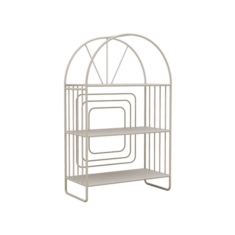 Scandinavian Style Metal Bookshelf Open Back Bookcase for Office 24"L x 11"W x 39"H White Clearhalo 'Bookcases' 'furn' 'furn_bookcases' 'Furniture' 'furniture_bookcases' 'Office Furniture' 4888173