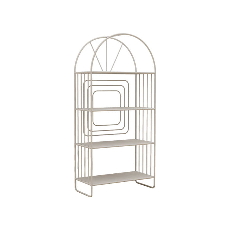 Scandinavian Style Metal Bookshelf Open Back Bookcase for Office 24"L x 11"W x 51"H White Clearhalo 'Bookcases' 'furn' 'furn_bookcases' 'Furniture' 'furniture_bookcases' 'Office Furniture' 4888175