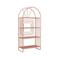 Scandinavian Style Metal Bookshelf Open Back Bookcase for Office 24"L x 11"W x 51"H Pink Clearhalo 'Bookcases' 'furn' 'furn_bookcases' 'Furniture' 'furniture_bookcases' 'Office Furniture' 4888181