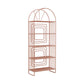Scandinavian Style Metal Bookshelf Open Back Bookcase for Office 23.6"L x 11"W x 63"H Pink Clearhalo 'Bookcases' 'furn' 'furn_bookcases' 'Furniture' 'furniture_bookcases' 'Office Furniture' 4888182