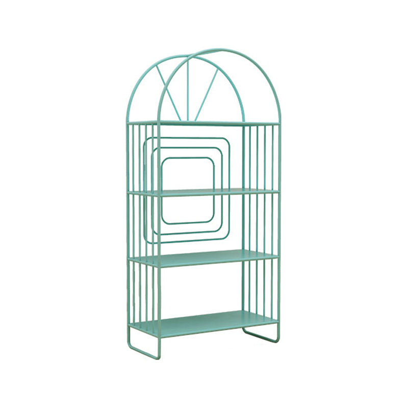 Scandinavian Style Metal Bookshelf Open Back Bookcase for Office 24"L x 11"W x 51"H Blue Clearhalo 'Bookcases' 'furn' 'furn_bookcases' 'Furniture' 'furniture_bookcases' 'Office Furniture' 4888186