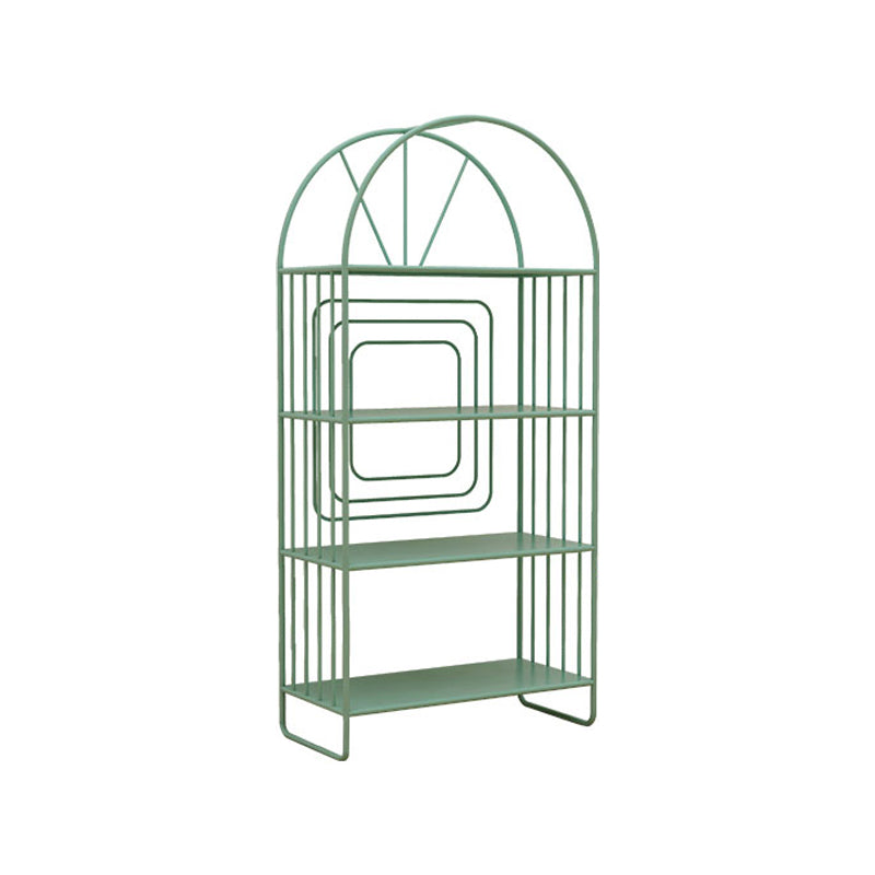 Scandinavian Style Metal Bookshelf Open Back Bookcase for Office 24"L x 11"W x 51"H Green Clearhalo 'Bookcases' 'furn' 'furn_bookcases' 'Furniture' 'furniture_bookcases' 'Office Furniture' 4888192