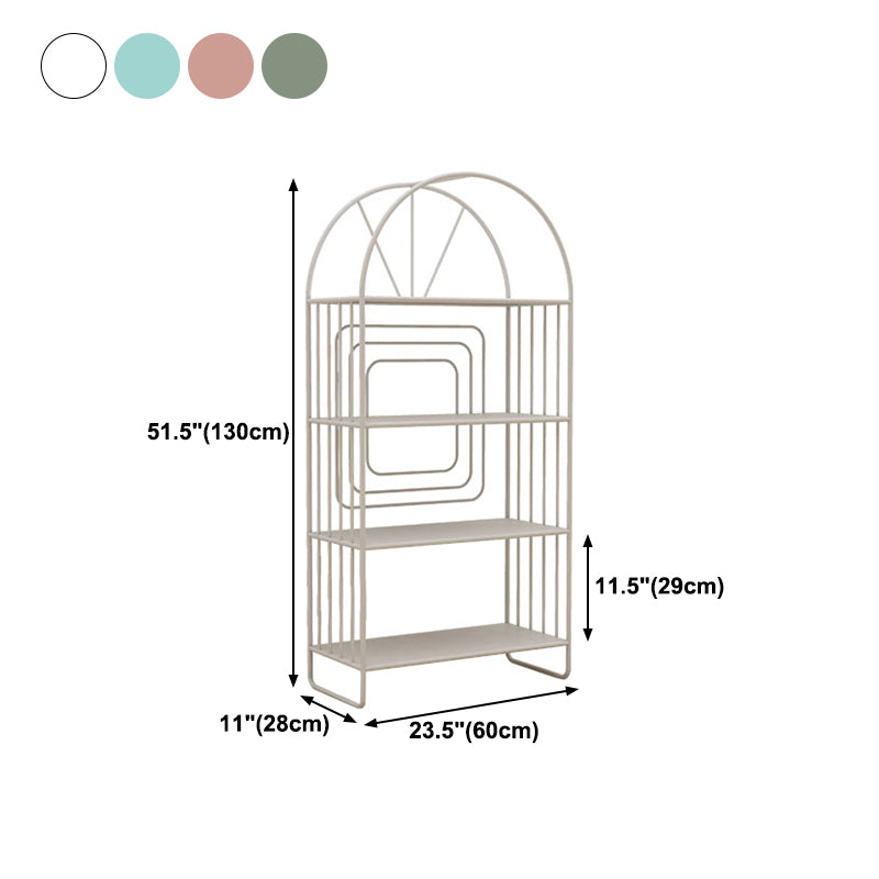 Scandinavian Style Metal Bookshelf Open Back Bookcase for Office Clearhalo 'Bookcases' 'furn' 'furn_bookcases' 'Furniture' 'furniture_bookcases' 'Office Furniture' 4888195