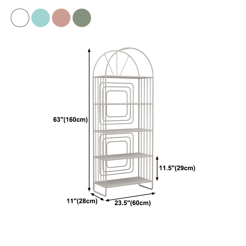 Scandinavian Style Metal Bookshelf Open Back Bookcase for Office Clearhalo 'Bookcases' 'furn' 'furn_bookcases' 'Furniture' 'furniture_bookcases' 'Office Furniture' 4888196