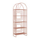 Scandinavian Style Bookshelf Open Back Bookcase for Home Office 23.6"L x 11"W x 63"H Pink Clearhalo 'Bookcases' 'furn' 'furn_bookcases' 'Furniture' 'furniture_bookcases' 'Office Furniture' 4888207