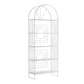 Metal Standard Bookcase Scandinavian Style Open Back Bookshelf 23.6"L x 11"W x 63"H White Clearhalo 'Bookcases' 'furn' 'furn_bookcases' 'Furniture' 'furniture_bookcases' 'Office Furniture' 4888222