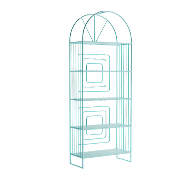 Metal Standard Bookcase Scandinavian Style Open Back Bookshelf Clearhalo 'Bookcases' 'furn' 'furn_bookcases' 'Furniture' 'furniture_bookcases' 'Office Furniture' 4888229