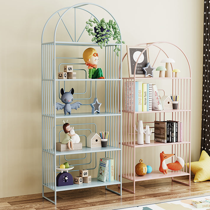 Metal Standard Bookcase Scandinavian Style Open Back Bookshelf Clearhalo 'Bookcases' 'furn' 'furn_bookcases' 'Furniture' 'furniture_bookcases' 'Office Furniture' 4888235
