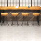 Industrial Bar Dining Table Solid Wood Bar Dining Table with Sled Base 55.1"L x 15.7"W x 41.3"H Without Chairs Clearhalo 'Bar Furniture' 'Bar Tables' 'bar_tables' 'furn' 'furn_bar_tables' 'Furniture' 'furniture_bar_tables' 'Kitchen & Dining Furniture' 4888271