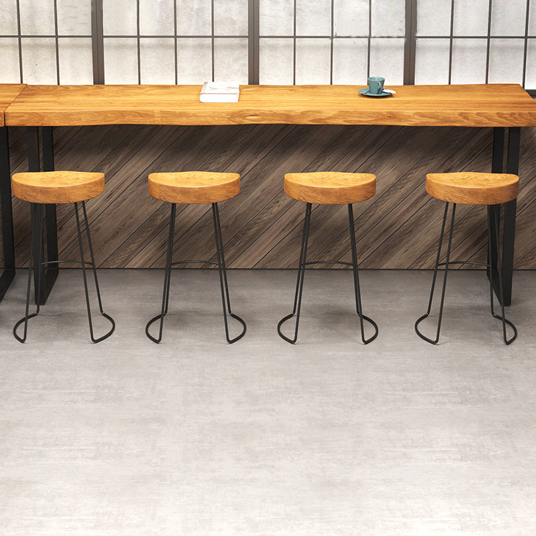 Industrial Bar Dining Table Solid Wood Bar Dining Table with Sled Base 55.1"L x 15.7"W x 41.3"H Without Chairs Clearhalo 'Bar Furniture' 'Bar Tables' 'bar_tables' 'furn' 'furn_bar_tables' 'Furniture' 'furniture_bar_tables' 'Kitchen & Dining Furniture' 4888271