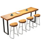 Industrial Bar Dining Table Solid Wood Bar Dining Table with Sled Base Clearhalo 'Bar Furniture' 'Bar Tables' 'bar_tables' 'furn' 'furn_bar_tables' 'Furniture' 'furniture_bar_tables' 'Kitchen & Dining Furniture' 4888277