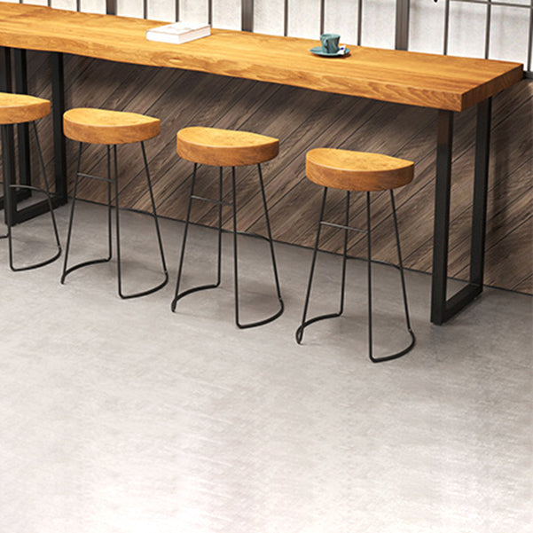 Industrial Bar Dining Table Solid Wood Bar Dining Table with Sled Base Clearhalo 'Bar Furniture' 'Bar Tables' 'bar_tables' 'furn' 'furn_bar_tables' 'Furniture' 'furniture_bar_tables' 'Kitchen & Dining Furniture' 4888280