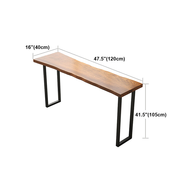 Industrial Bar Dining Table Solid Wood Bar Dining Table with Sled Base Clearhalo 'Bar Furniture' 'Bar Tables' 'bar_tables' 'furn' 'furn_bar_tables' 'Furniture' 'furniture_bar_tables' 'Kitchen & Dining Furniture' 4888283