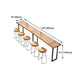 Industrial Bar Dining Table Solid Wood Bar Dining Table with Sled Base Clearhalo 'Bar Furniture' 'Bar Tables' 'bar_tables' 'furn' 'furn_bar_tables' 'Furniture' 'furniture_bar_tables' 'Kitchen & Dining Furniture' 4888291