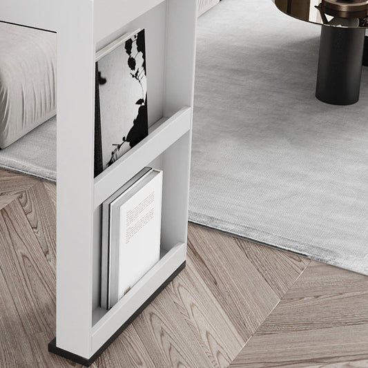 Glam Iron Bar Dining Table Faux Marble Top Indoor Bistro Table with 2-Drawer Clearhalo 'Bar Furniture' 'Bar Tables' 'bar_tables' 'furn' 'furn_bar_tables' 'Furniture' 'furniture_bar_tables' 'Kitchen & Dining Furniture' 4888317