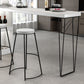 Industrial White Wood Bar Dining Table Stone Top Rectangle Indoor Bistro Table with Shelf Clearhalo 'Bar Furniture' 'Bar Tables' 'bar_tables' 'furn' 'furn_bar_tables' 'Furniture' 'furniture_bar_tables' 'Kitchen & Dining Furniture' 4888335