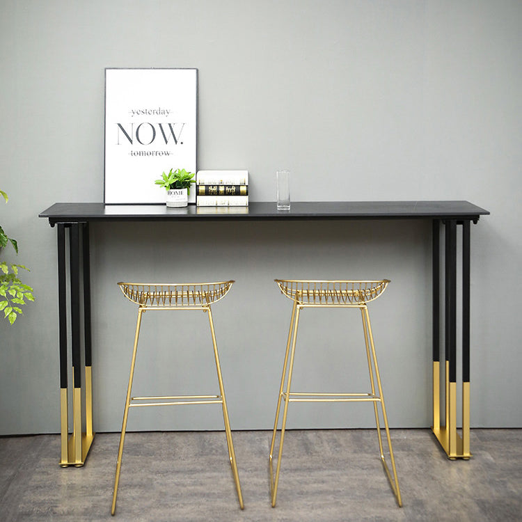 Contemporary Bar Counter Table Rectangle Sintered Stone Table for Home Clearhalo 'Bar Furniture' 'Bar Tables' 'bar_tables' 'Furniture' 'furniture_bar_tables' 'Kitchen & Dining Furniture' 4888532