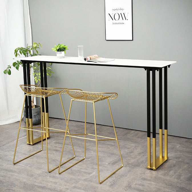 Contemporary Bar Counter Table Rectangle Sintered Stone Table for Home Clearhalo 'Bar Furniture' 'Bar Tables' 'bar_tables' 'Furniture' 'furniture_bar_tables' 'Kitchen & Dining Furniture' 4888535