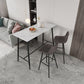 Contemporary Bar Counter Table Rectangle Sintered Stone Table for Kitchen Gloss White Clearhalo 'Bar Furniture' 'Bar Tables' 'bar_tables' 'Furniture' 'furniture_bar_tables' 'Kitchen & Dining Furniture' 4888541