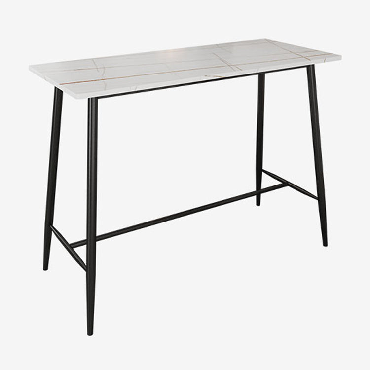 Contemporary Bar Counter Table Rectangle Sintered Stone Table for Kitchen Clearhalo 'Bar Furniture' 'Bar Tables' 'bar_tables' 'Furniture' 'furniture_bar_tables' 'Kitchen & Dining Furniture' 4888546