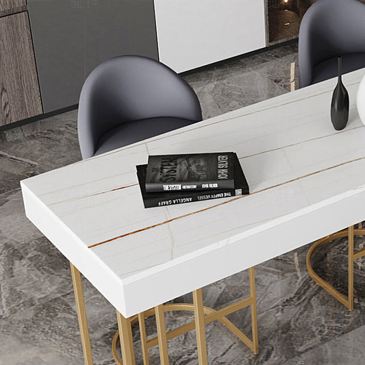 Nordic Glam Bar Counter Table Sintered Stone Table for Kitchen Clearhalo 'Bar Furniture' 'Bar Tables' 'bar_tables' 'furn' 'furn_bar_tables' 'Furniture' 'furniture_bar_tables' 'Kitchen & Dining Furniture' 4888564