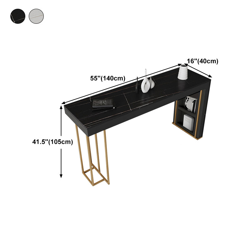 Nordic Glam Bar Counter Table Sintered Stone Table for Kitchen Clearhalo 'Bar Furniture' 'Bar Tables' 'bar_tables' 'furn' 'furn_bar_tables' 'Furniture' 'furniture_bar_tables' 'Kitchen & Dining Furniture' 4888567