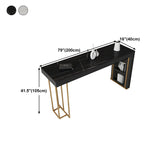 Nordic Glam Bar Counter Table Sintered Stone Table for Kitchen Clearhalo 'Bar Furniture' 'Bar Tables' 'bar_tables' 'furn' 'furn_bar_tables' 'Furniture' 'furniture_bar_tables' 'Kitchen & Dining Furniture' 4888570