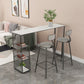 Contemporary Bar Counter Table Sintered Stone Table for Kitchen Black White Without Chairs Clearhalo 'Bar Furniture' 'Bar Tables' 'bar_tables' 'furn' 'furn_bar_tables' 'Furniture' 'furniture_bar_tables' 'Kitchen & Dining Furniture' 4888572