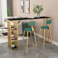 Contemporary Bar Counter Table Sintered Stone Table for Kitchen Black-Gold Without Chairs Clearhalo 'Bar Furniture' 'Bar Tables' 'bar_tables' 'furn' 'furn_bar_tables' 'Furniture' 'furniture_bar_tables' 'Kitchen & Dining Furniture' 4888573