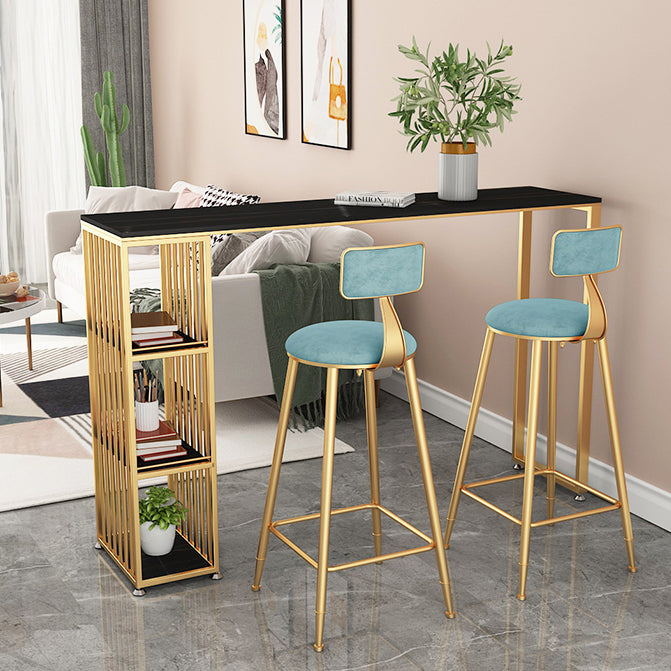 Contemporary Bar Counter Table Sintered Stone Table for Kitchen Clearhalo 'Bar Furniture' 'Bar Tables' 'bar_tables' 'furn' 'furn_bar_tables' 'Furniture' 'furniture_bar_tables' 'Kitchen & Dining Furniture' 4888580