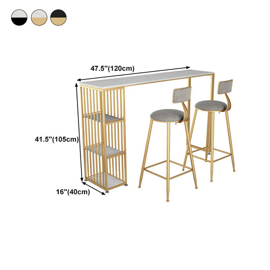 Contemporary Bar Counter Table Sintered Stone Table for Kitchen Clearhalo 'Bar Furniture' 'Bar Tables' 'bar_tables' 'furn' 'furn_bar_tables' 'Furniture' 'furniture_bar_tables' 'Kitchen & Dining Furniture' 4888582