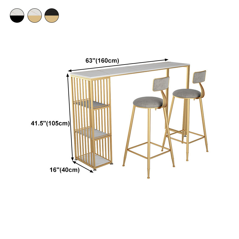 Contemporary Bar Counter Table Sintered Stone Table for Kitchen Clearhalo 'Bar Furniture' 'Bar Tables' 'bar_tables' 'furn' 'furn_bar_tables' 'Furniture' 'furniture_bar_tables' 'Kitchen & Dining Furniture' 4888584