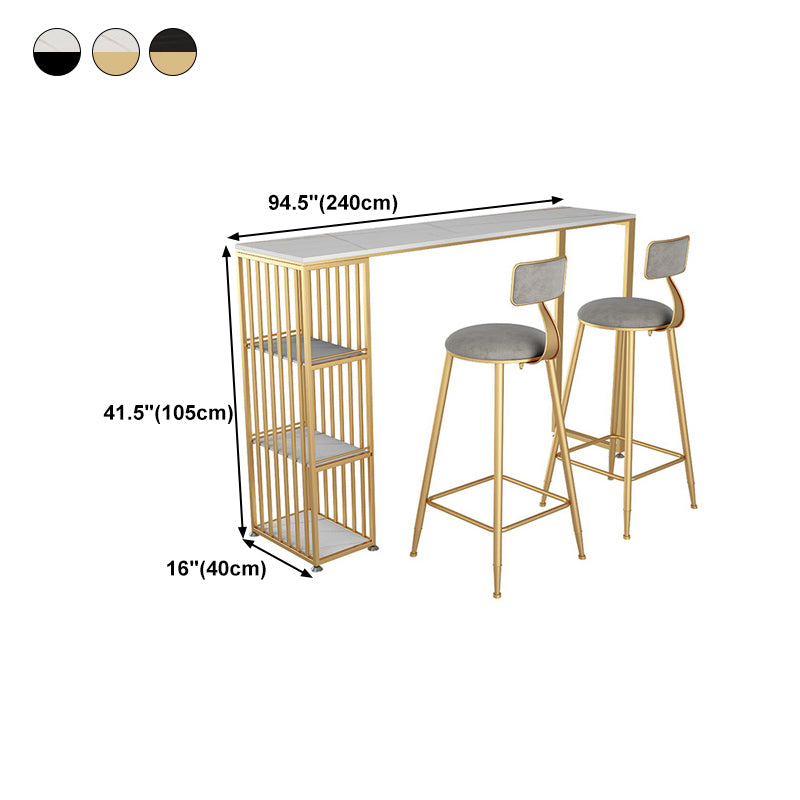 Contemporary Bar Counter Table Sintered Stone Table for Kitchen Clearhalo 'Bar Furniture' 'Bar Tables' 'bar_tables' 'furn' 'furn_bar_tables' 'Furniture' 'furniture_bar_tables' 'Kitchen & Dining Furniture' 4888588