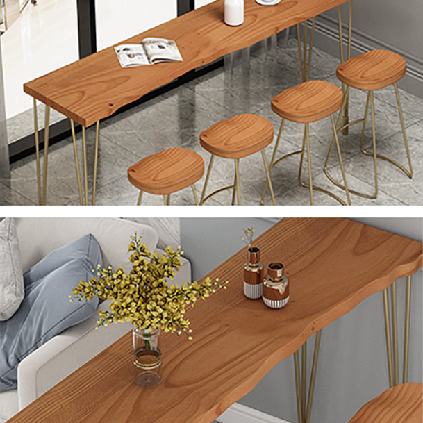 Nordic Glam Style Wooden Table Dining Bar Counter Table for Kitchen Clearhalo 'Bar Furniture' 'Bar Tables' 'bar_tables' 'furn' 'furn_bar_tables' 'Furniture' 'furniture_bar_tables' 'Kitchen & Dining Furniture' 4888594