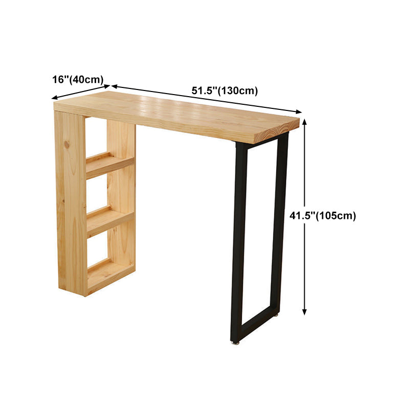 Contemporary Style Wooden Table Dining Bar Counter Table for Kitchen Clearhalo 'Bar Furniture' 'Bar Tables' 'bar_tables' 'Furniture' 'furniture_bar_tables' 'Kitchen & Dining Furniture' 4888622