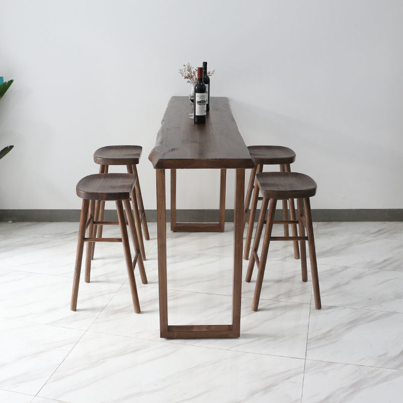Contemporary Style Dining Wooden Table Bar Counter Table for Kitchen 94.5"L x 15.7"W x 41.3"H Without Chairs Clearhalo 'Bar Furniture' 'Bar Tables' 'bar_tables' 'furn' 'furn_bar_tables' 'Furniture' 'furniture_bar_tables' 'Kitchen & Dining Furniture' 4888646