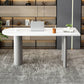 Modern Style Dining Sintered Stone Table Bar Counter Table for Kitchen 70.9"L x 19.7"W x 41.3"H Gray Without Chairs Clearhalo 'Bar Furniture' 'Bar Tables' 'bar_tables' 'furn' 'furn_bar_tables' 'Furniture' 'furniture_bar_tables' 'Kitchen & Dining Furniture' 4888668